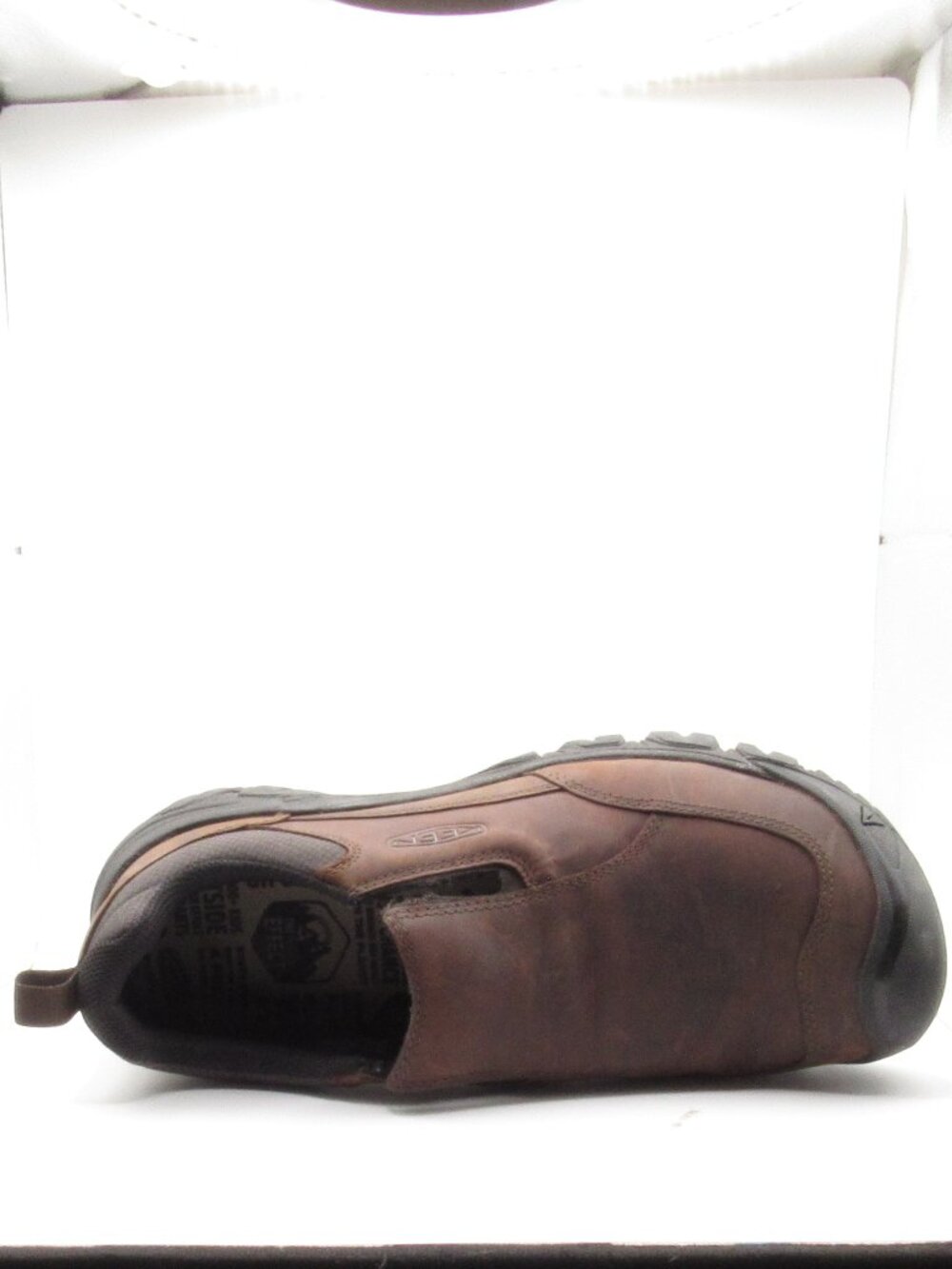 Keen Brown Targhee III Dark Earth/Mulch Shoes Size 12 W Slip On Leather FLAWED - Picture 12 of 14